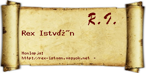 Rex István névjegykártya